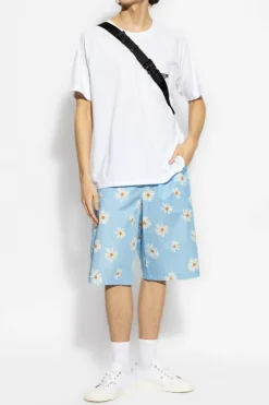Moschino BLUE Shorts with floral pattern