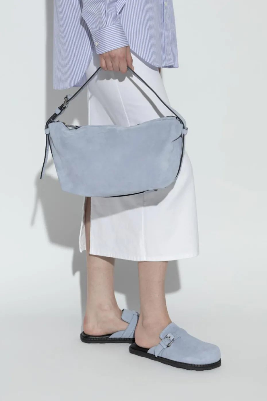 Moschino BLUE Suede shoulder bag