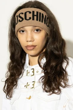 Moschino BROWN Headband with logo