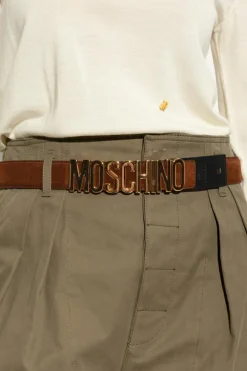 Moschino BROWN Leather belt