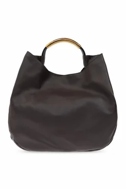 Moschino BROWN Leather shopper bag