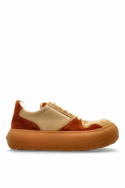 Moschino BROWN Leather sports shoes