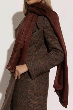 Moschino BROWN Scarf with monogram