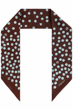Moschino BROWN Silk scarf