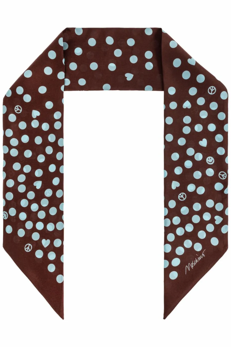 Moschino BROWN Silk scarf