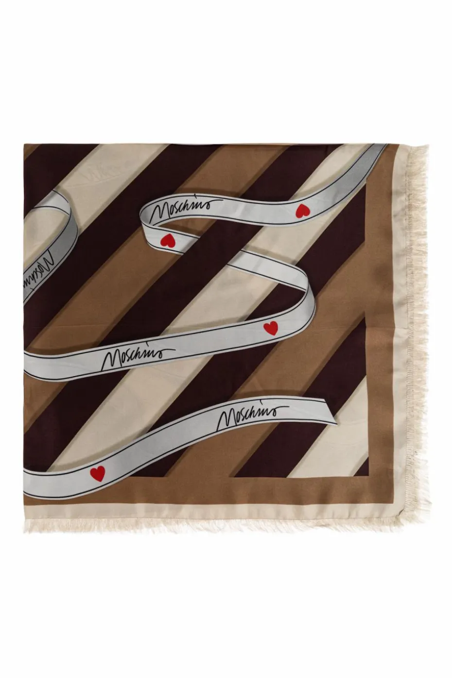 Moschino BROWN Silk scarf