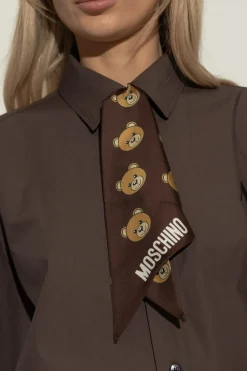 Moschino BROWN Silk scarf
