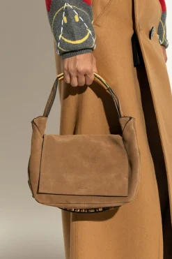Moschino BROWN Suede handbag