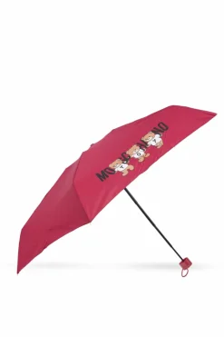 Moschino BURGUNDY Umbrella with logo