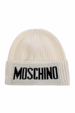 Moschino cream Cap with logo