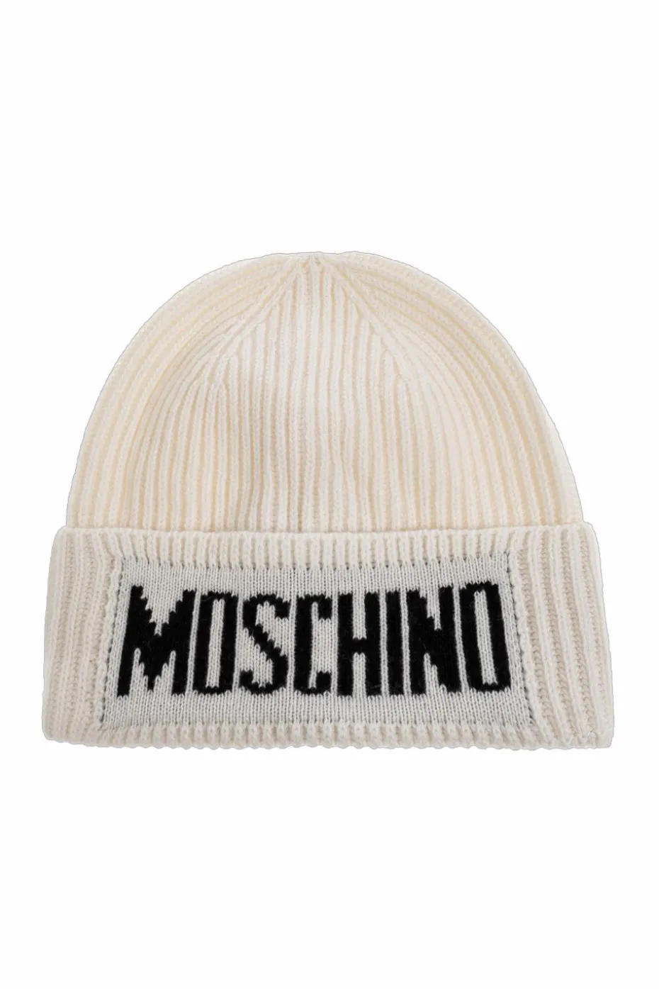 Moschino cream Cap with logo