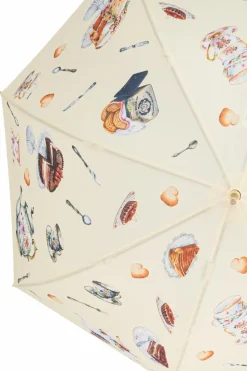 Moschino cream Patterned umbrella