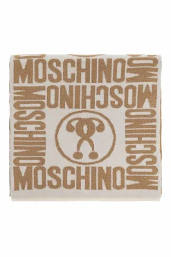Moschino cream Scarf with lurex thread