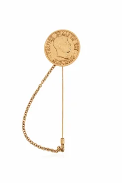 Moschino GOLD Brooch in the shape of a coin