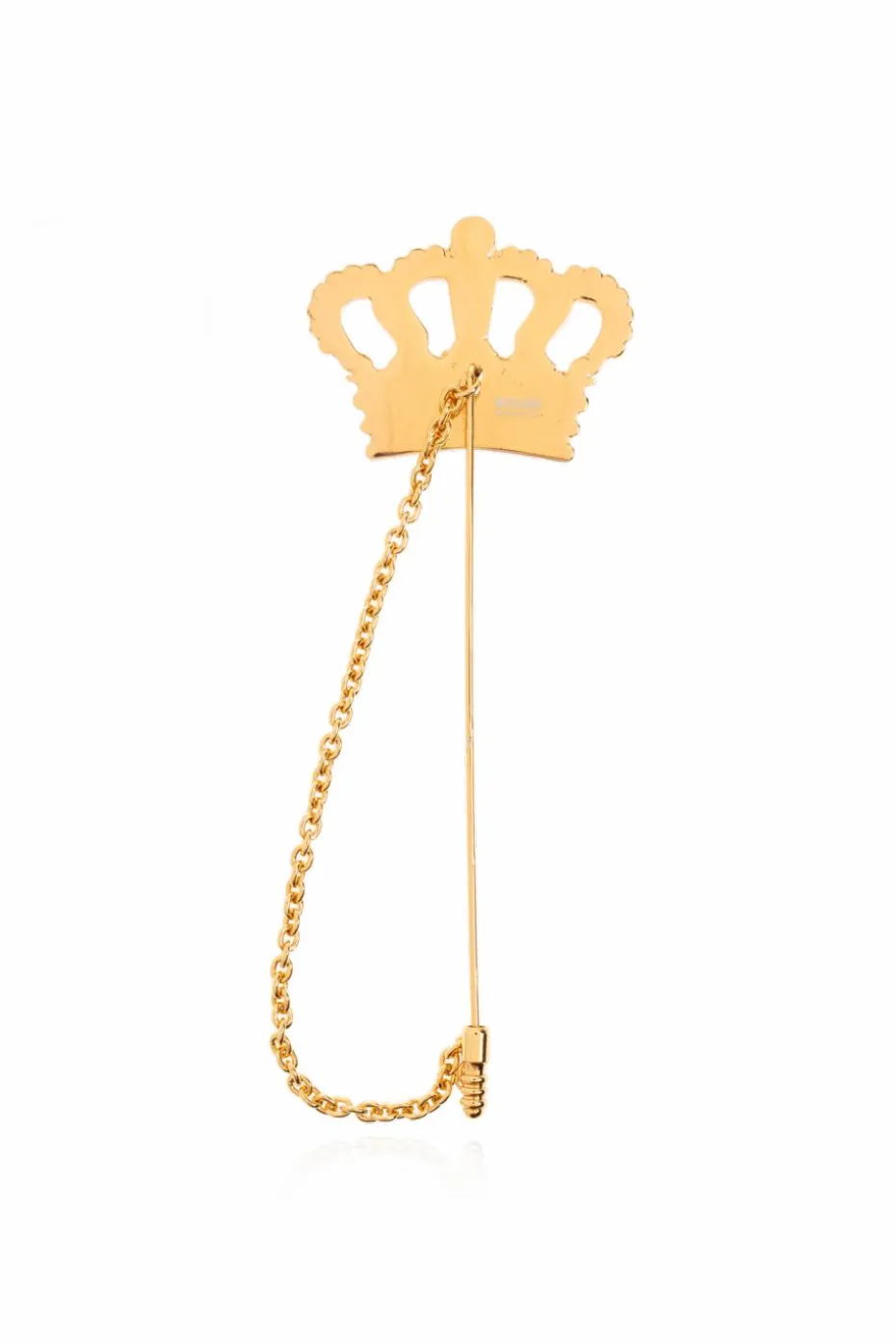 Moschino GOLD Crown-shaped brooch