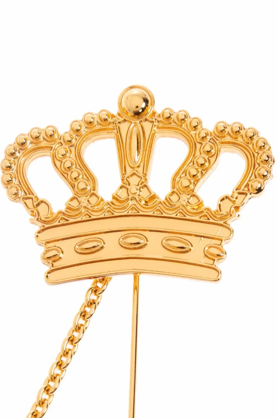 Moschino GOLD Crown-shaped brooch