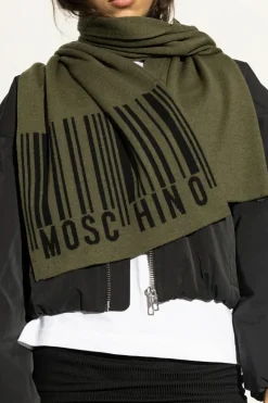 Moschino GREEN Scarf with logo
