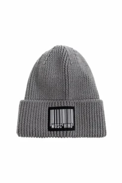 Moschino GREY Cap with logo patch