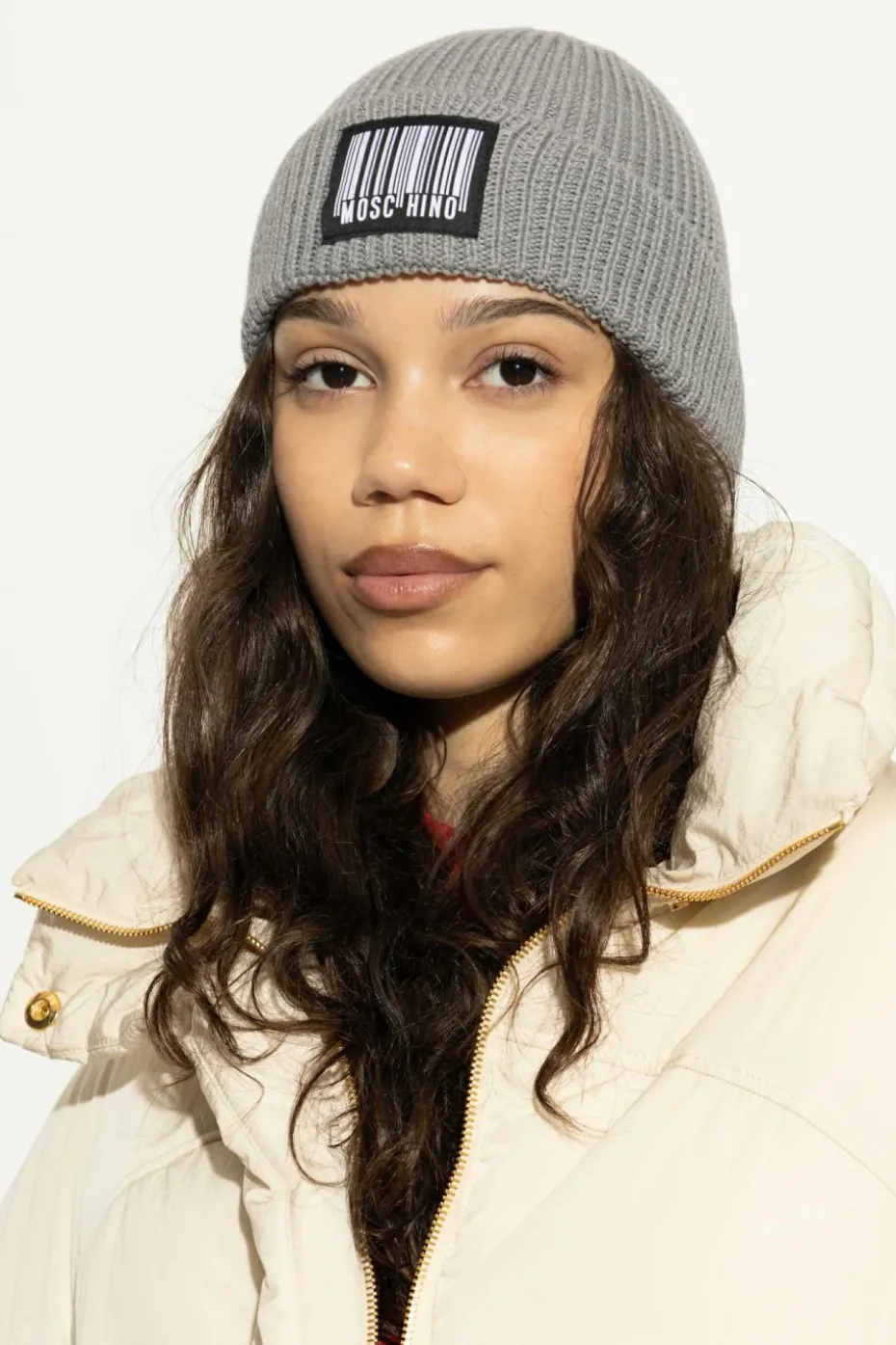 Moschino GREY Cap with logo patch
