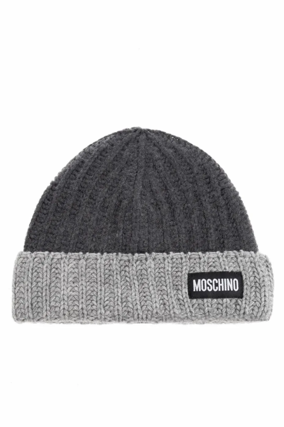 Moschino GREY Cap with logo patch