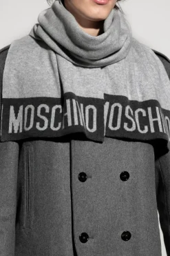 Moschino GREY Scarf with logo