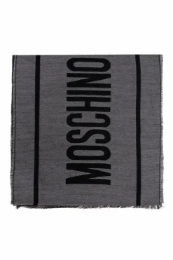 Moschino GREY Scarf with logo