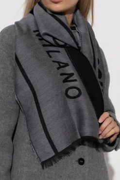 Moschino GREY Scarf with logo