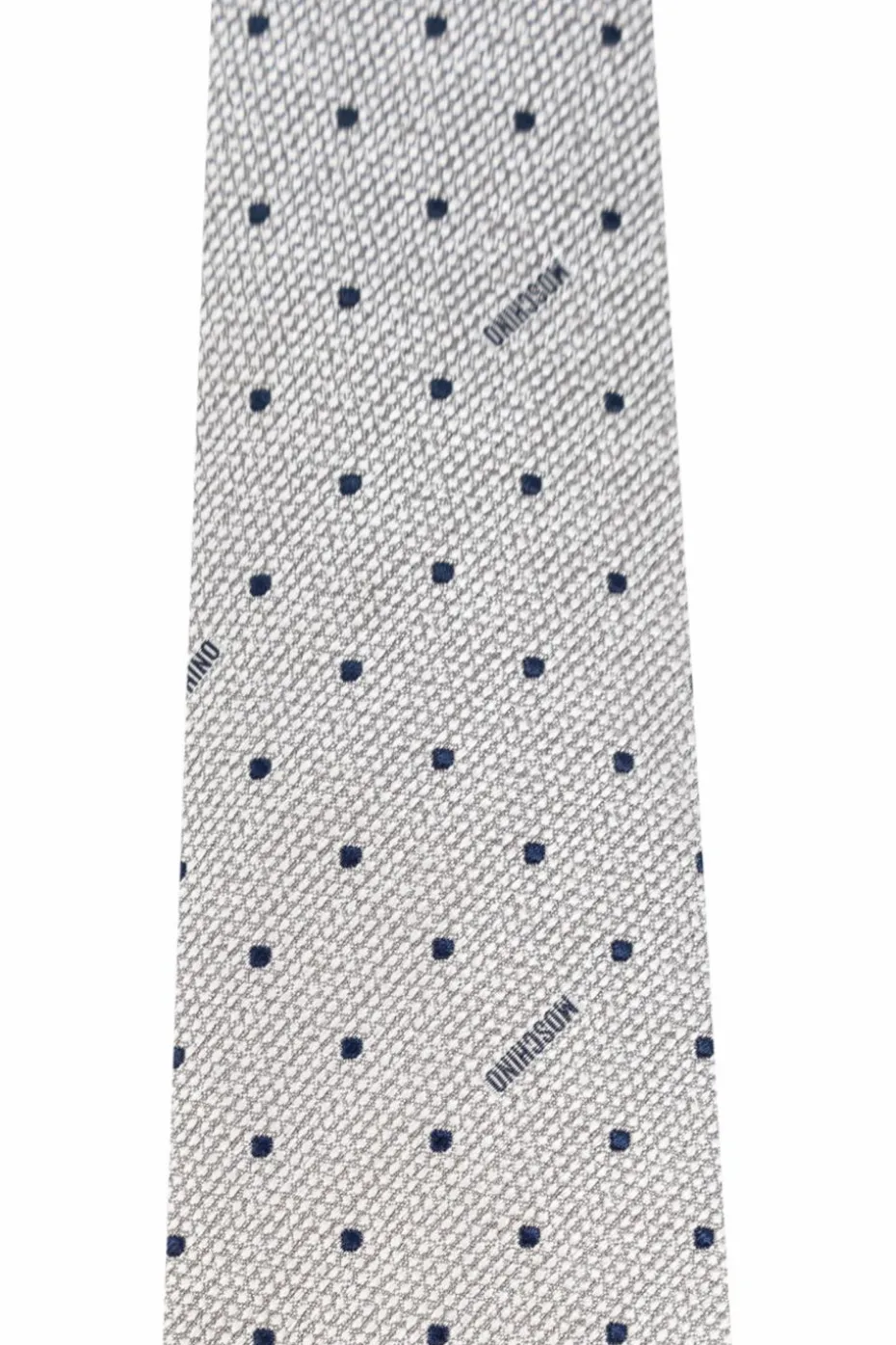 Moschino GREY Tie with polka dot pattern