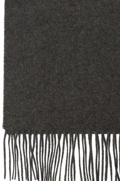 Moschino GREY Wool scarf with logo
