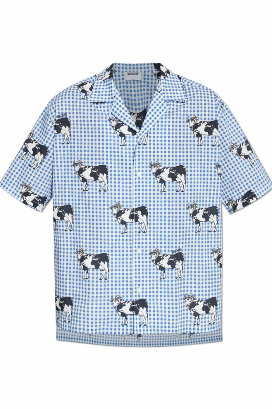 Moschino light blue Animal print shirt