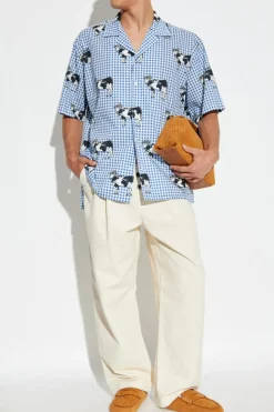 Moschino light blue Animal print shirt