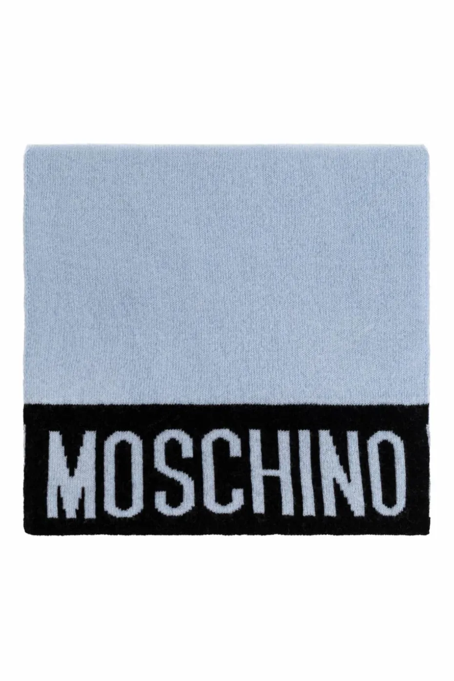 Moschino light blue Scarf with logo