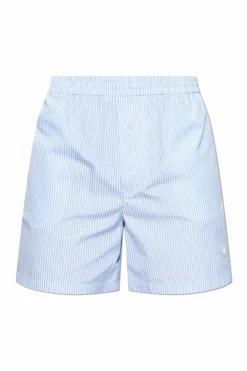 Moschino light blue Striped pattern shorts