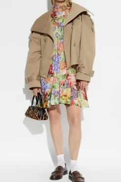 Moschino MULTICOLOUR Cotton dress with floral motif