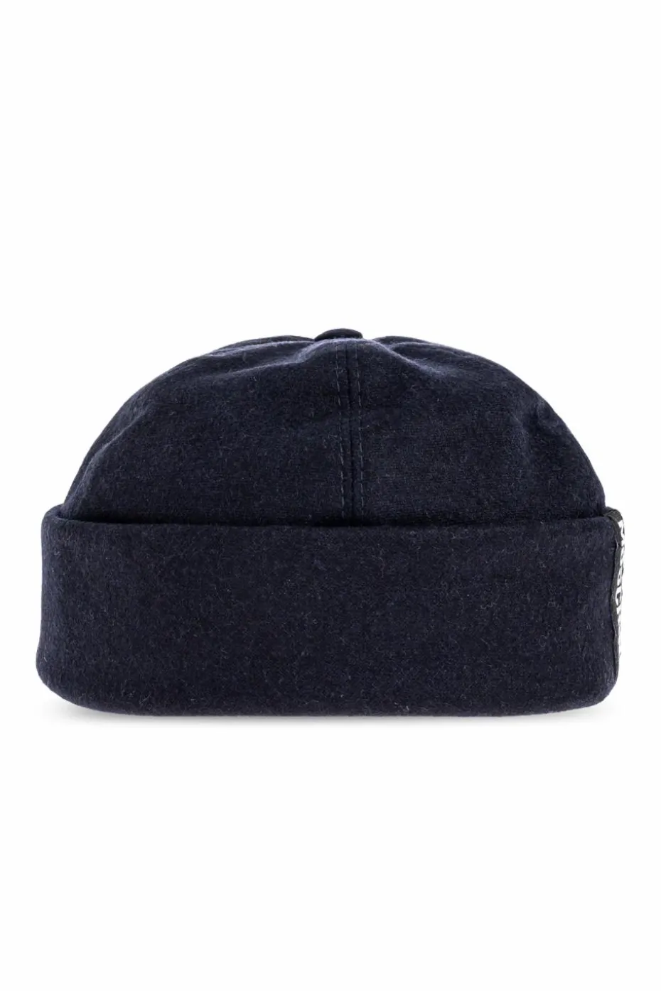 Moschino NAVY BLUE Cotton beanie with logo patch