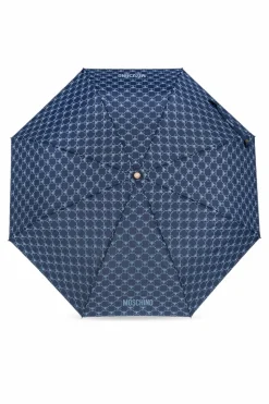 Moschino NAVY BLUE Folding umbrella with logo
