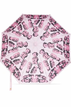 Moschino PINK Foldable umbrella with logo