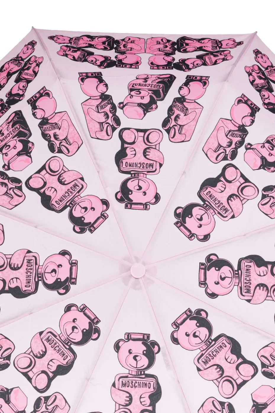 Moschino PINK Foldable umbrella with logo