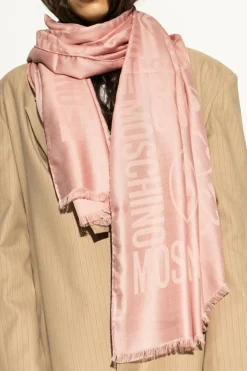Moschino PINK Scarf with logo