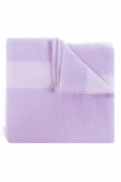 Moschino PURPLE Cashmere scarf with logo