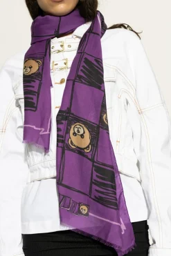 Moschino PURPLE Scarf with print