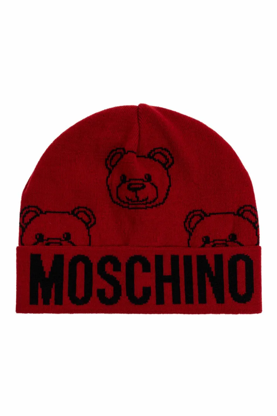 Moschino RED Cap with a distinctive bear motif
