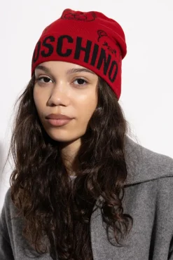 Moschino RED Cap with a distinctive bear motif