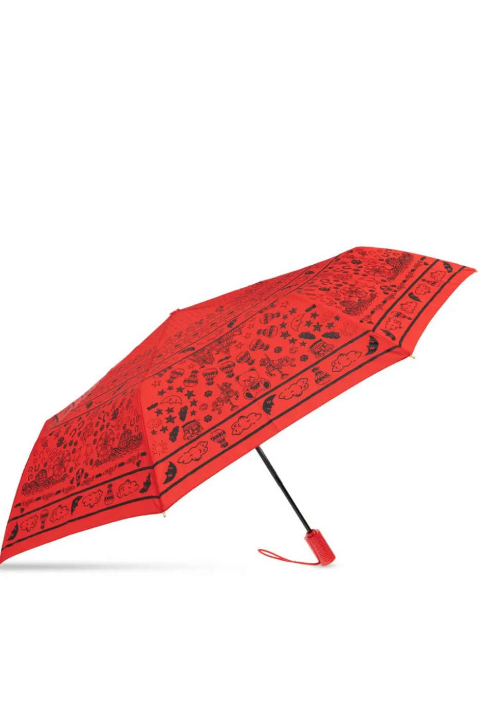Moschino RED Folding umbrella with logo