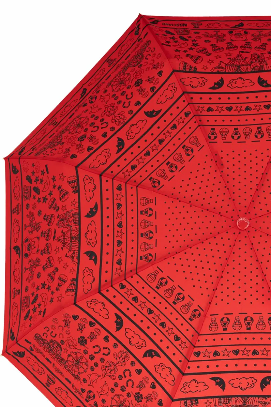 Moschino RED Folding umbrella with logo
