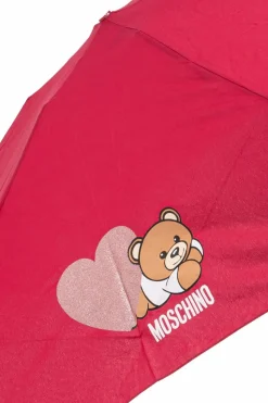 Moschino RED Folding umbrella with logo