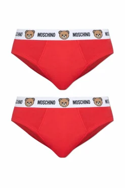 Moschino RED 2-pack briefs with logo