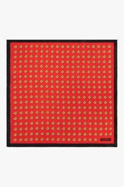 Moschino RED Pocket square with logo