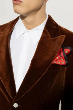 Moschino RED Pocket square with logo