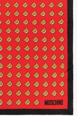 Moschino RED Pocket square with logo